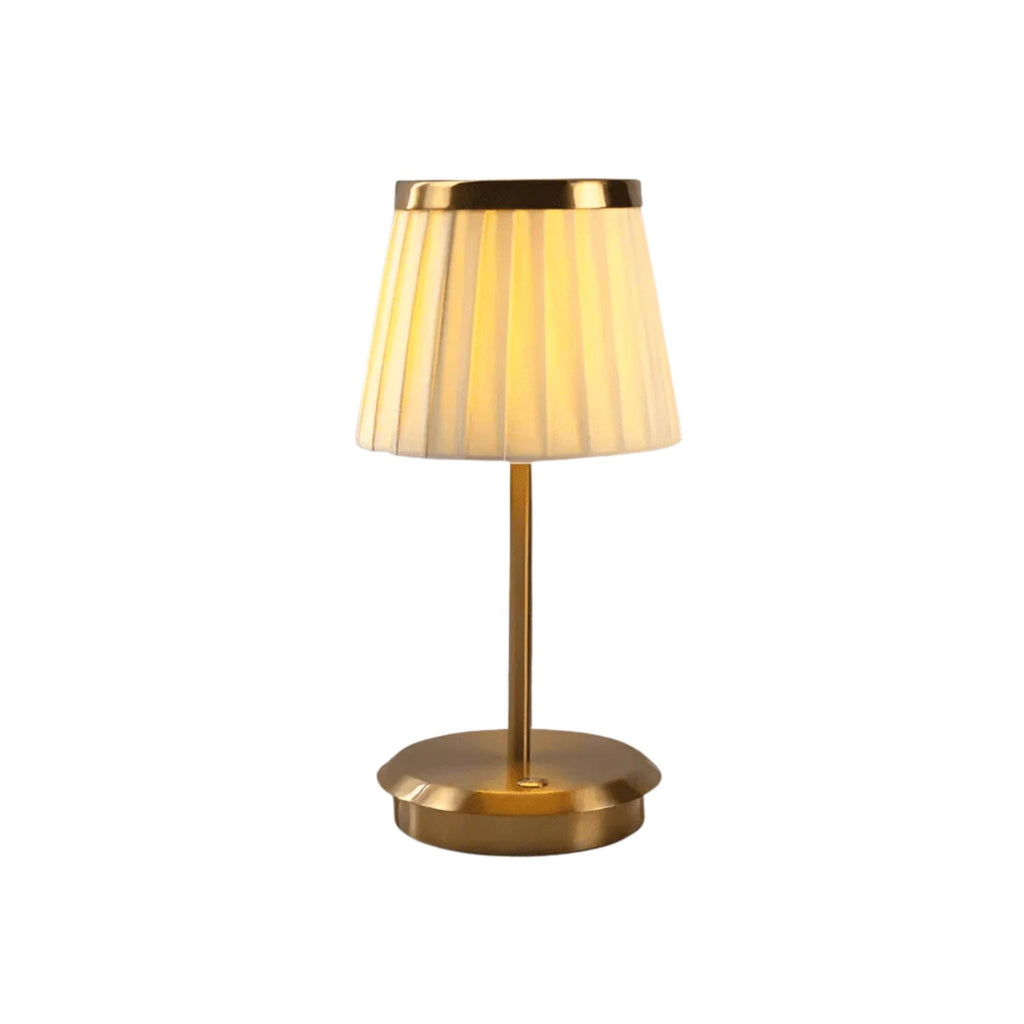 Lampada da tavolo classica – Ottone – Beige – 30×50 cm – Dimmerabile