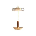 Lampada da Tavolo Landero – Vetro, Legno, Metallo – Bianco Caldo – Ø 22 cm – Design Moderno per Atmosfere Eleganti