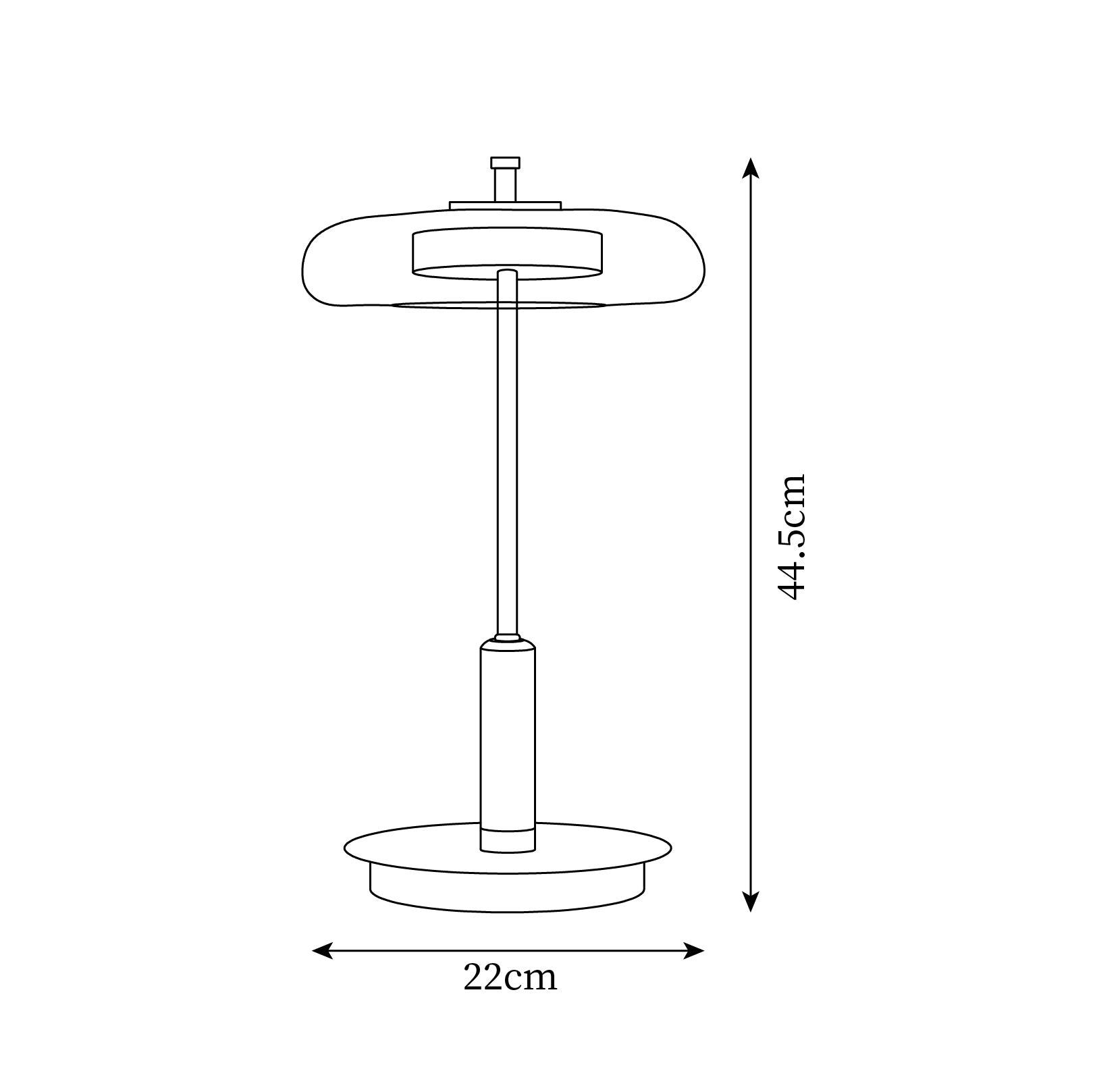 Lampada da Tavolo Landero – Vetro, Legno, Metallo – Bianco Caldo – Ø 22 cm – Design Moderno per Atmosfere Eleganti