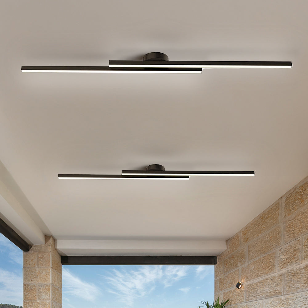 Lampada da soffitto Langstrip – LED – Nera – 21×5 cm – Design moderno per soggiorno e corridoio