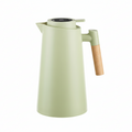 LATTEA THERMO – Thermos a doppia parete con indicatore di temperatura e manico in legno