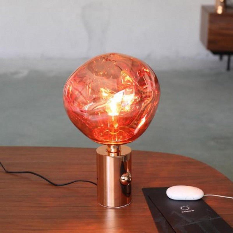 Lampada da tavolo Lavalon – Metallo e plastica – Luce calda – Ø 15 cm e Ø 28 cm – Stile scultoreo per eleganza e comfort