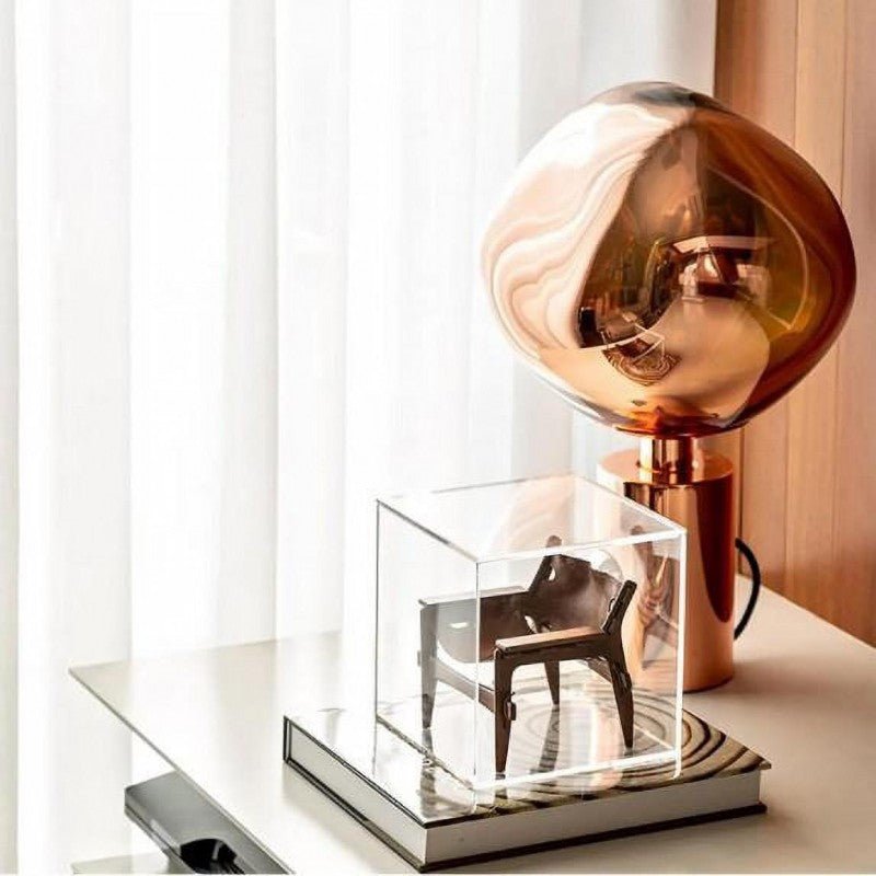 Lampada da tavolo Lavalon – Metallo e plastica – Luce calda – Ø 15 cm e Ø 28 cm – Stile scultoreo per eleganza e comfort