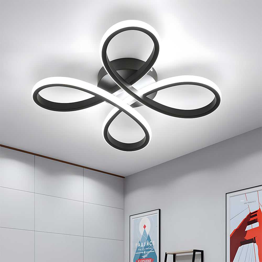 Lampada da soffitto Lavodeo – Metallo – Bianco – Ø40 cm – Design moderno per soggiorni e corridoi