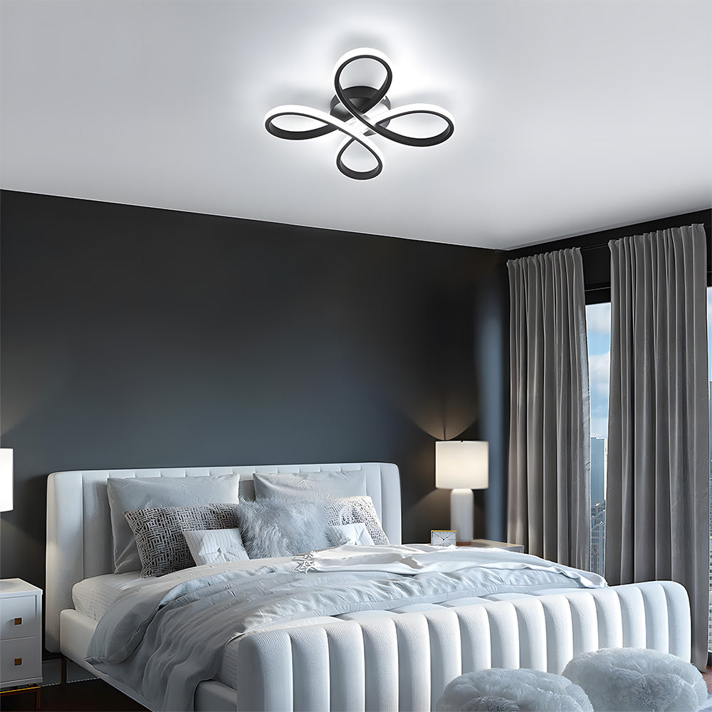 Lampada da soffitto Lavodeo – Metallo – Bianco – Ø40 cm – Design moderno per soggiorni e corridoi