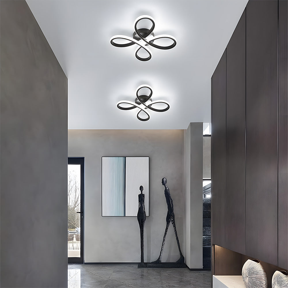 Lampada da soffitto Lavodeo – Metallo – Bianco – Ø40 cm – Design moderno per soggiorni e corridoi