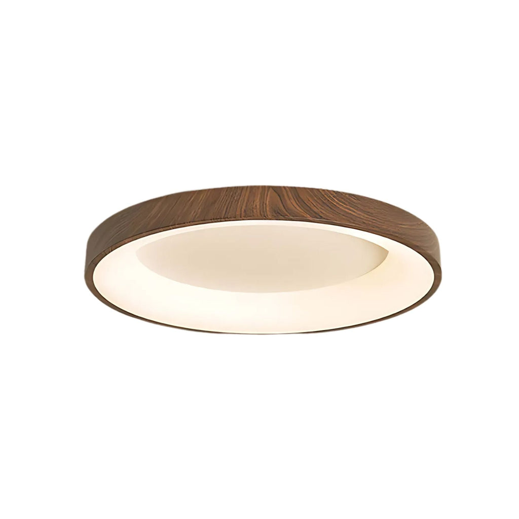 Lampada da soffitto Layeno – Ferro & Acrilico – Aspetto legno – Ø 38×9 cm – Lampada da soffitto LED moderna per soggiorno