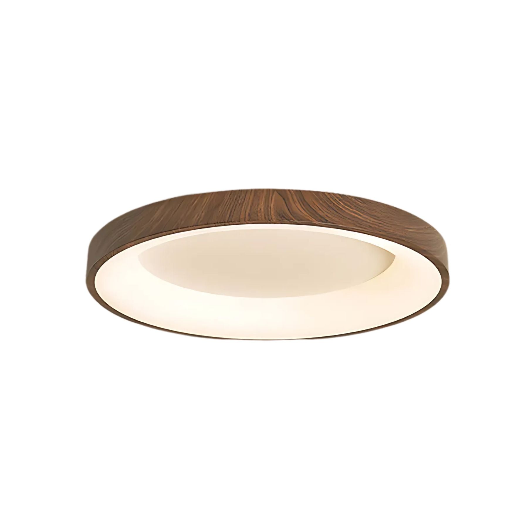 Lampada da soffitto Layeno – Ferro & Acrilico – Aspetto legno – Ø 38×9 cm – Lampada da soffitto LED moderna per soggiorno