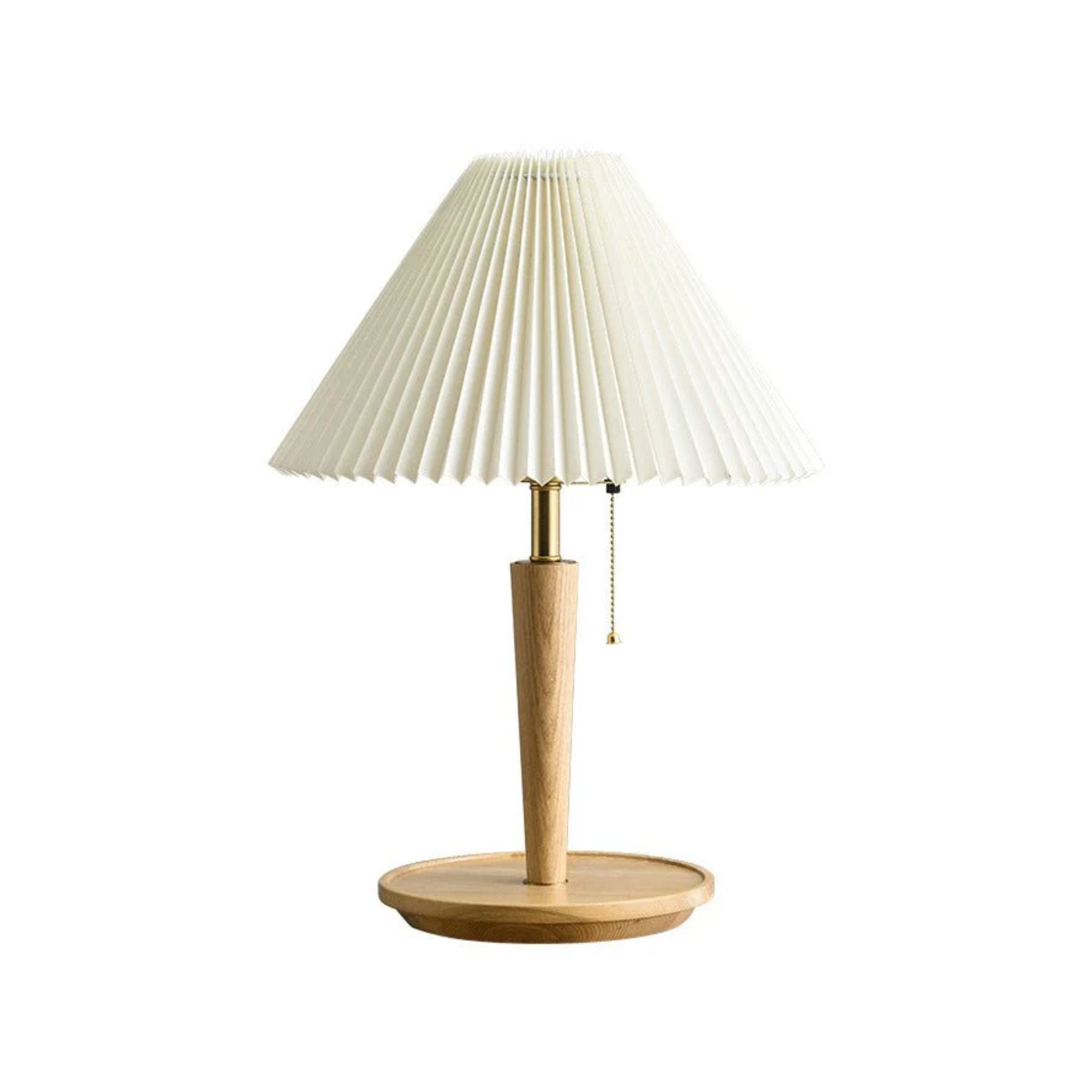 Lampada da tavolo Lea – Legno di noce & Ottone – Luce calda – Design elegante – Ideale come lampada da comodino o lampada da scrivania