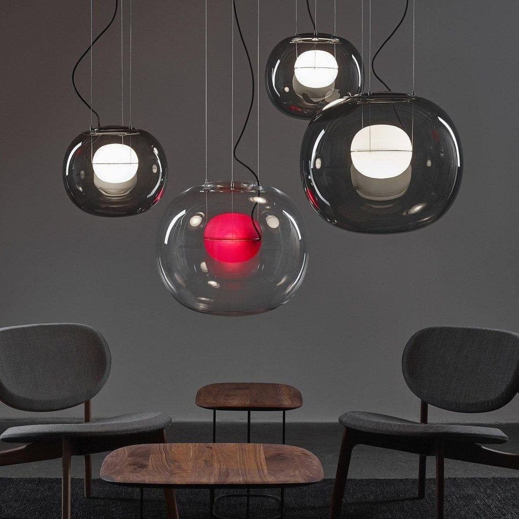 Leitvia Lampadario – Vetro – Trasparente – Ø30 cm – Moderno