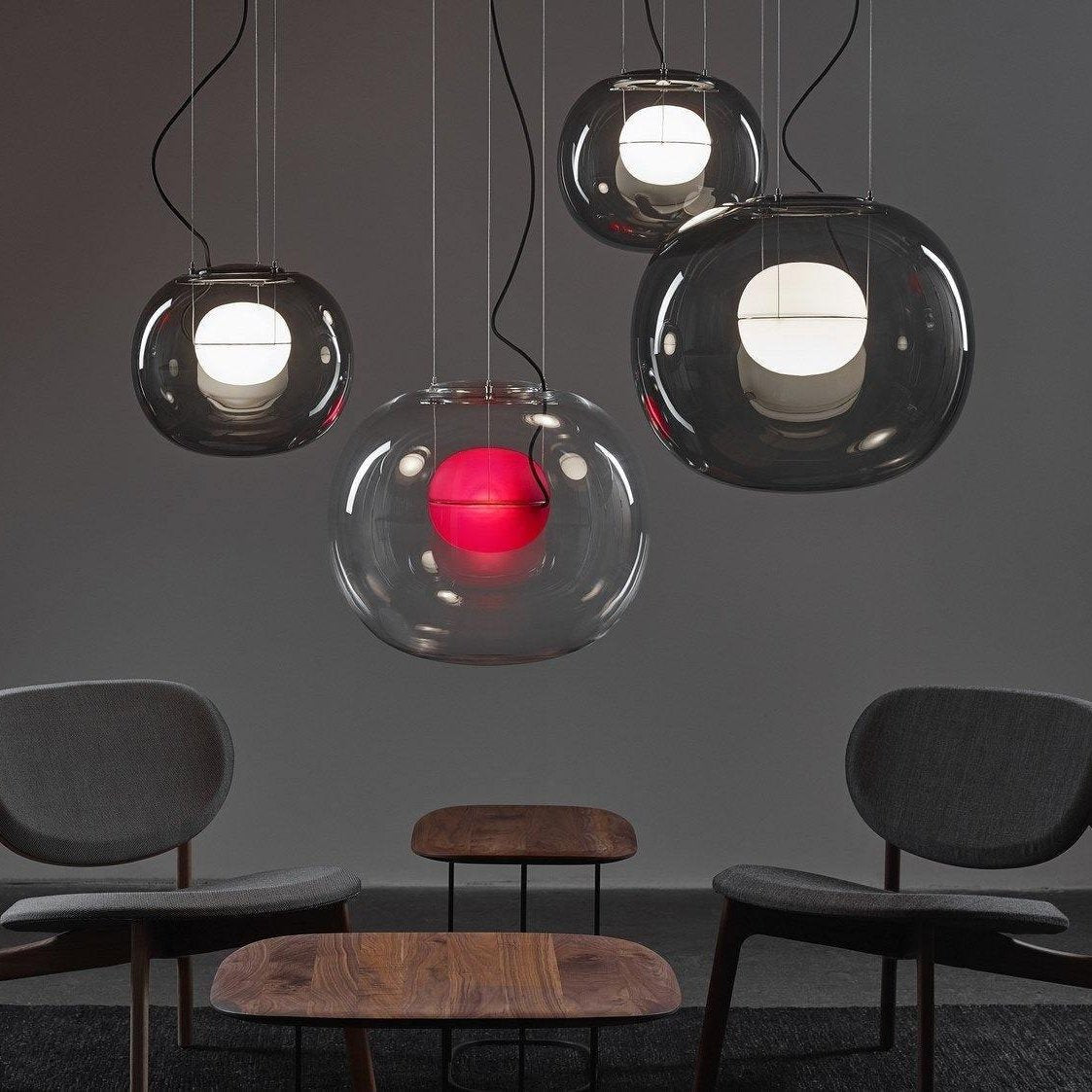 Leitvia Lampadario – Vetro – Trasparente – Ø30 cm – Moderno