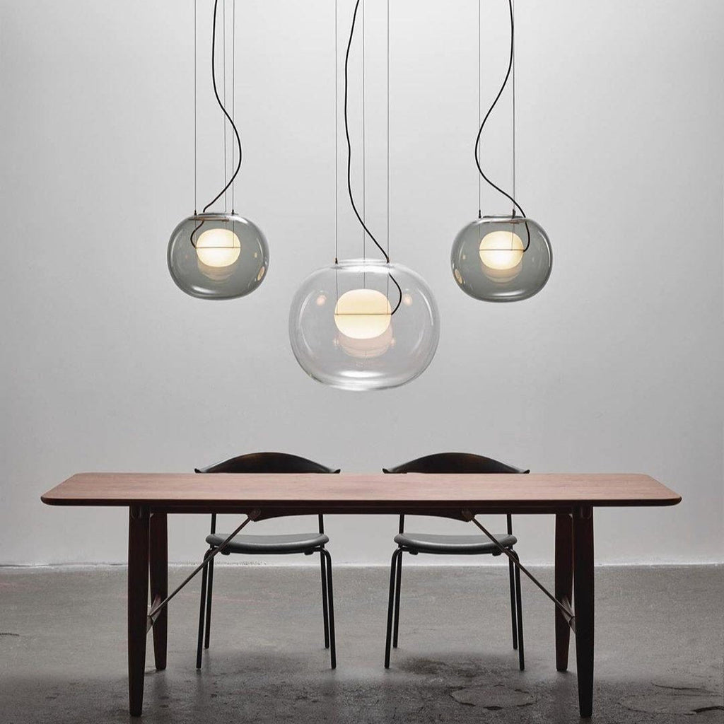 Leitvia Lampadario – Vetro – Trasparente – Ø30 cm – Moderno