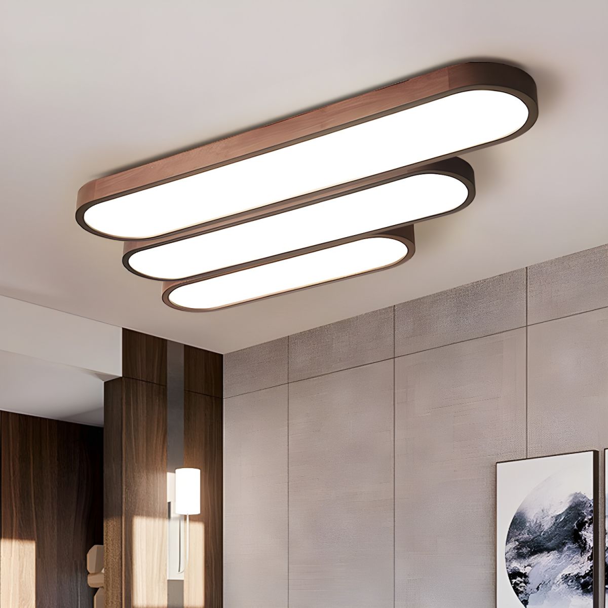 Lampada da soffitto Lova – Ferro & Acrilico – Bianco – 5–15 m² – Lampada da soffitto LED moderna per soggiorno
