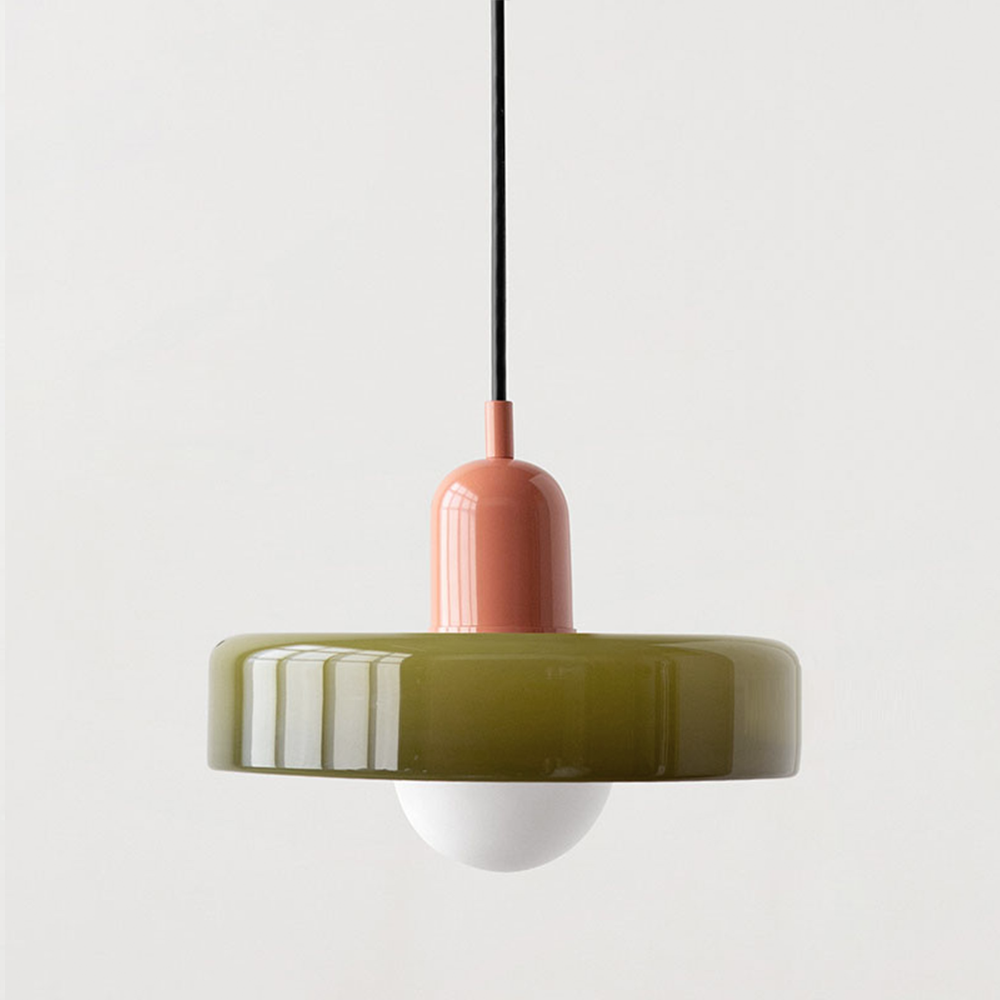 Luccon Lampada a sospensione – Vetro – Colorato – G9 – Design Retro