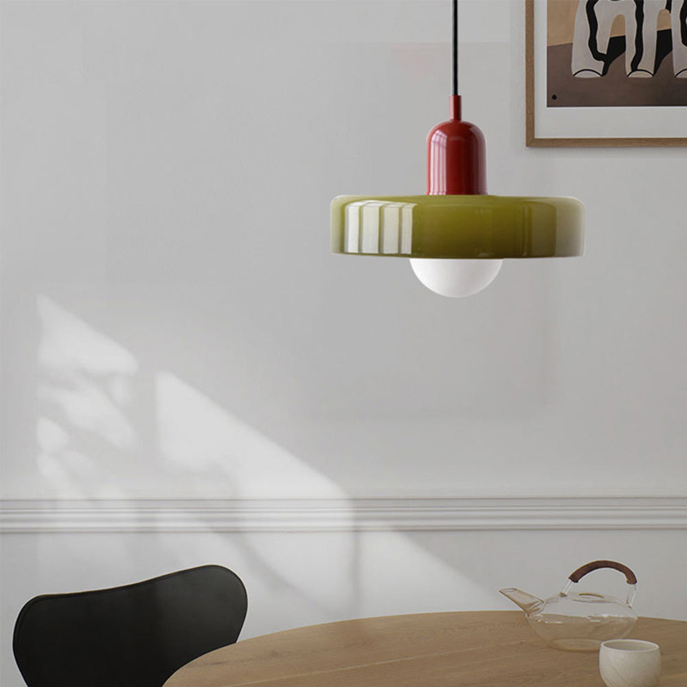 Luccon Lampada a sospensione – Vetro – Colorato – G9 – Design Retro