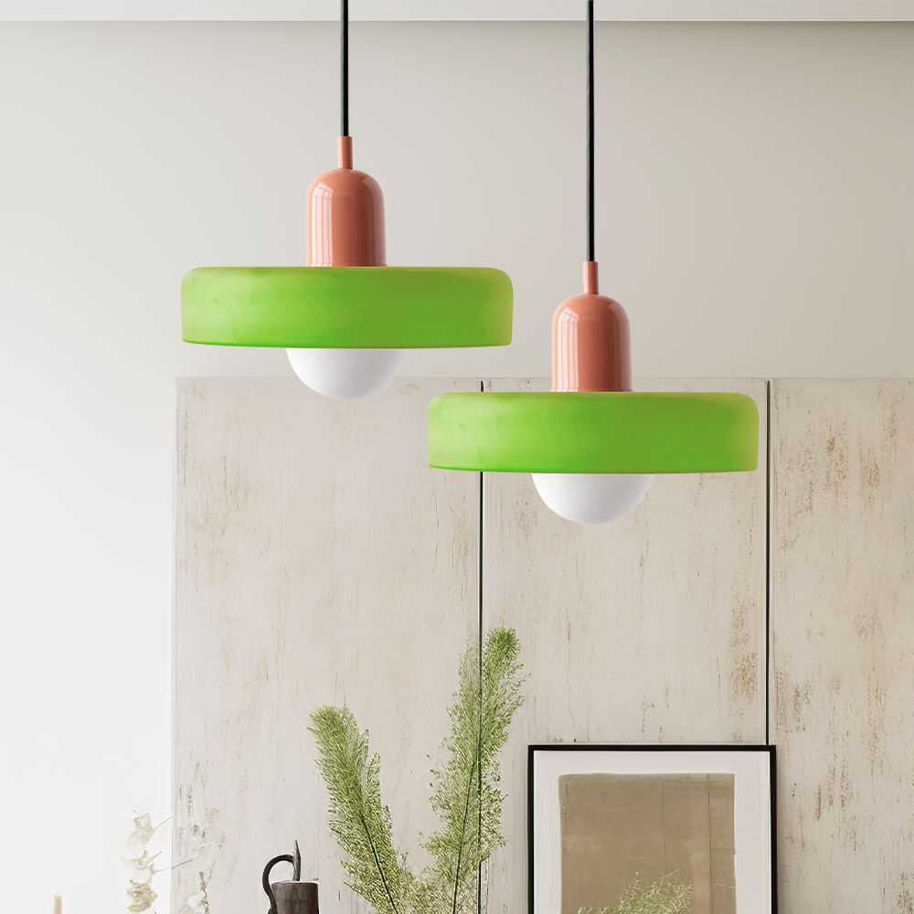 Luccon Lampada a sospensione – Vetro – Colorato – G9 – Design Retro