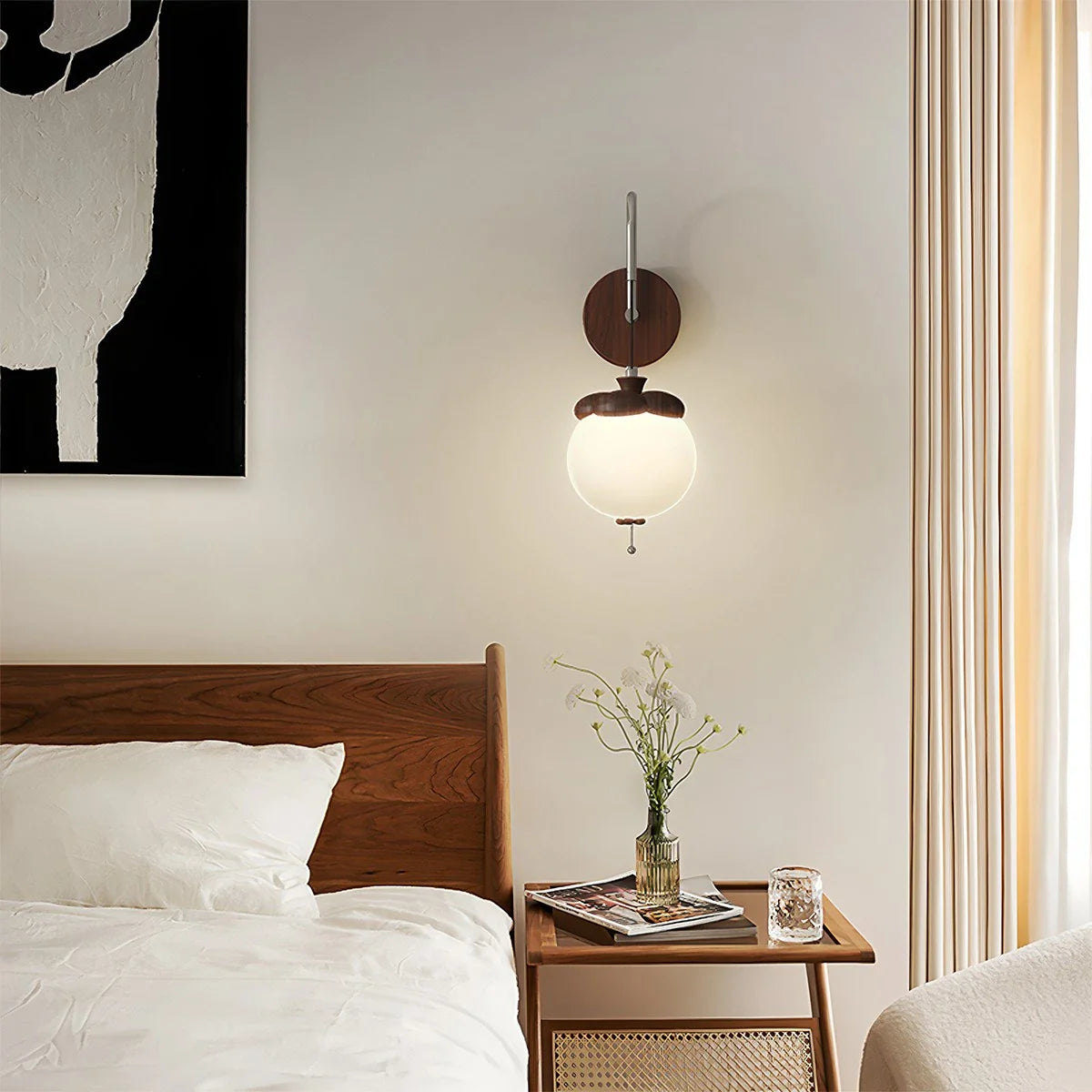 Lampada da Parete Lumisa – Tessuto – Khaki – Design Moderno – Lampada a LED per Interni