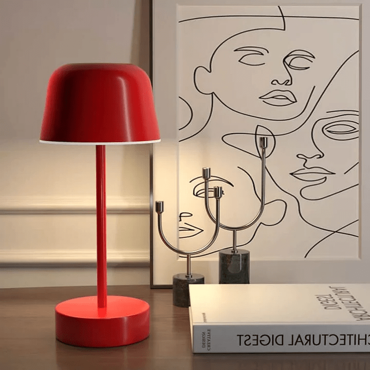 Lampada da tavolo Lusy – Metallo – Bianco – Dimmerabile – Design moderno