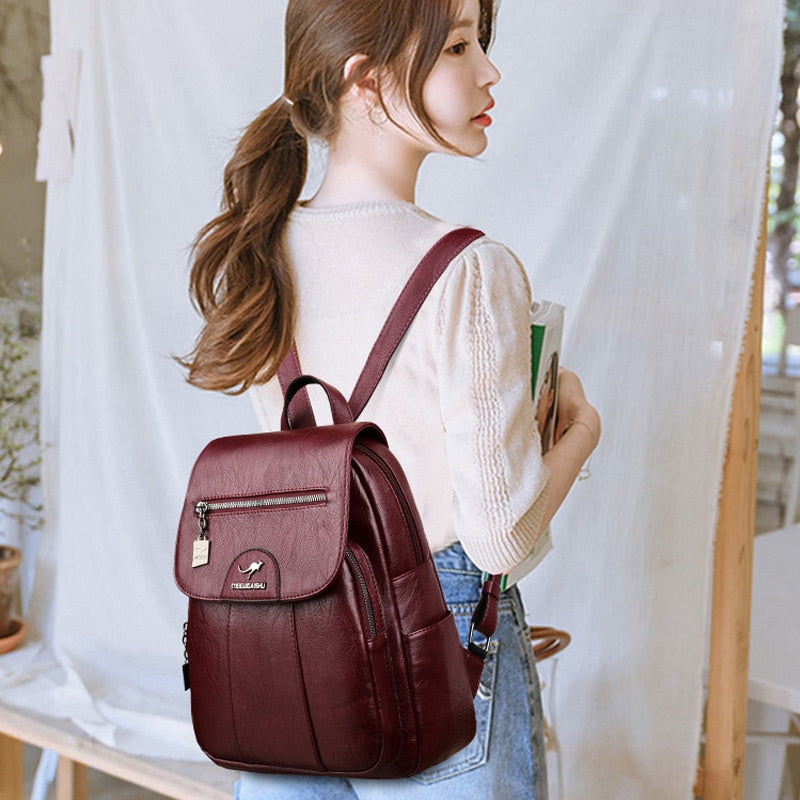 Zaino in Pelle Aurelia Everyday per Donne Aspetto Premium