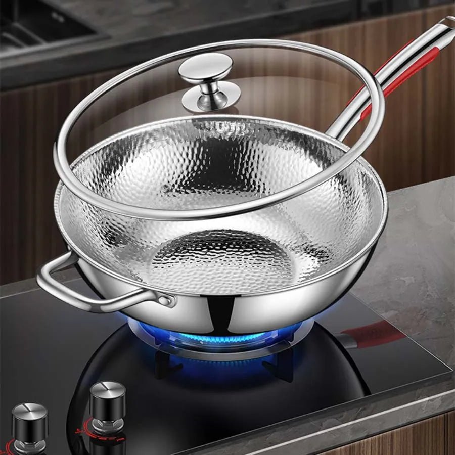 PANVION – Wok Premium con Fondo Rotondo per una Cottura Precisa e Versatile