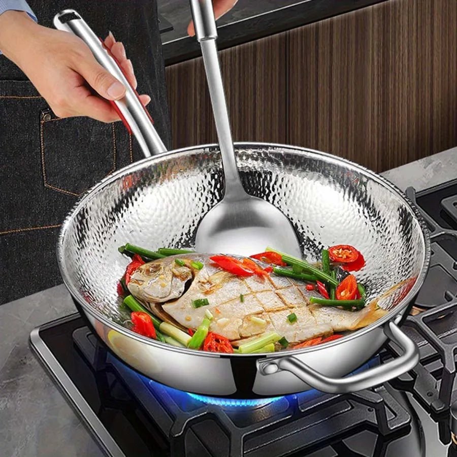 PANVION – Wok Premium con Fondo Rotondo per una Cottura Precisa e Versatile