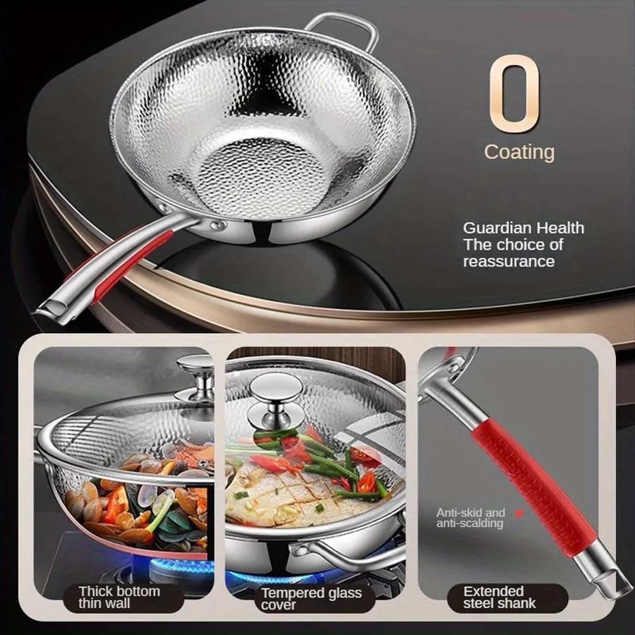 PANVION – Wok Premium con Fondo Rotondo per una Cottura Precisa e Versatile