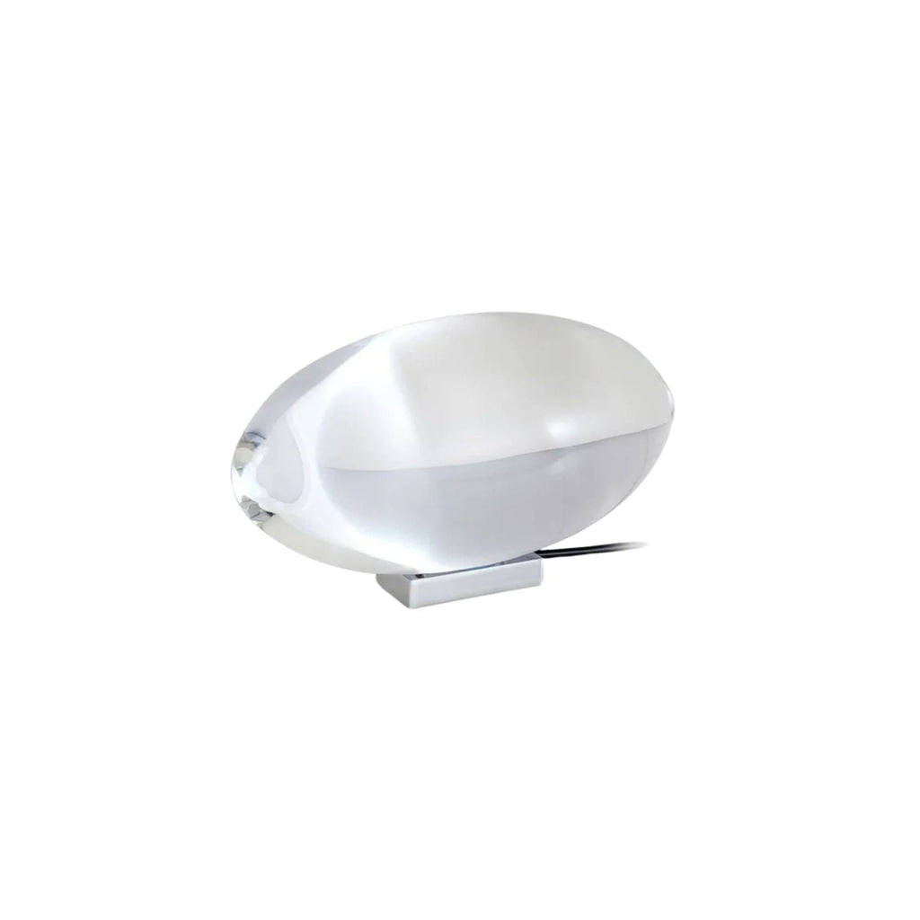 Lampada da tavolo Marsman – Vetro cristallo – Cromo – Compatto – Design ipnotico per eleganza e atmosfera