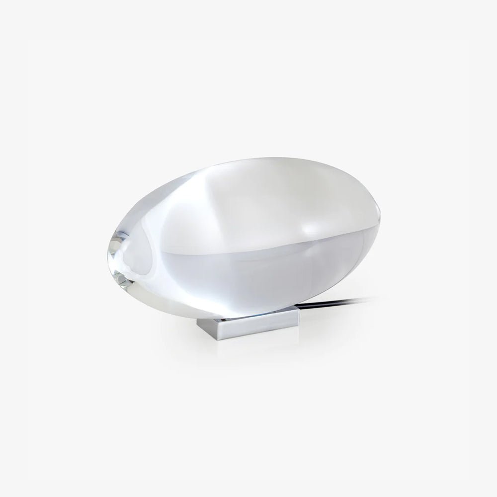 Lampada da tavolo Marsman – Vetro cristallo – Cromo – Compatto – Design ipnotico per eleganza e atmosfera