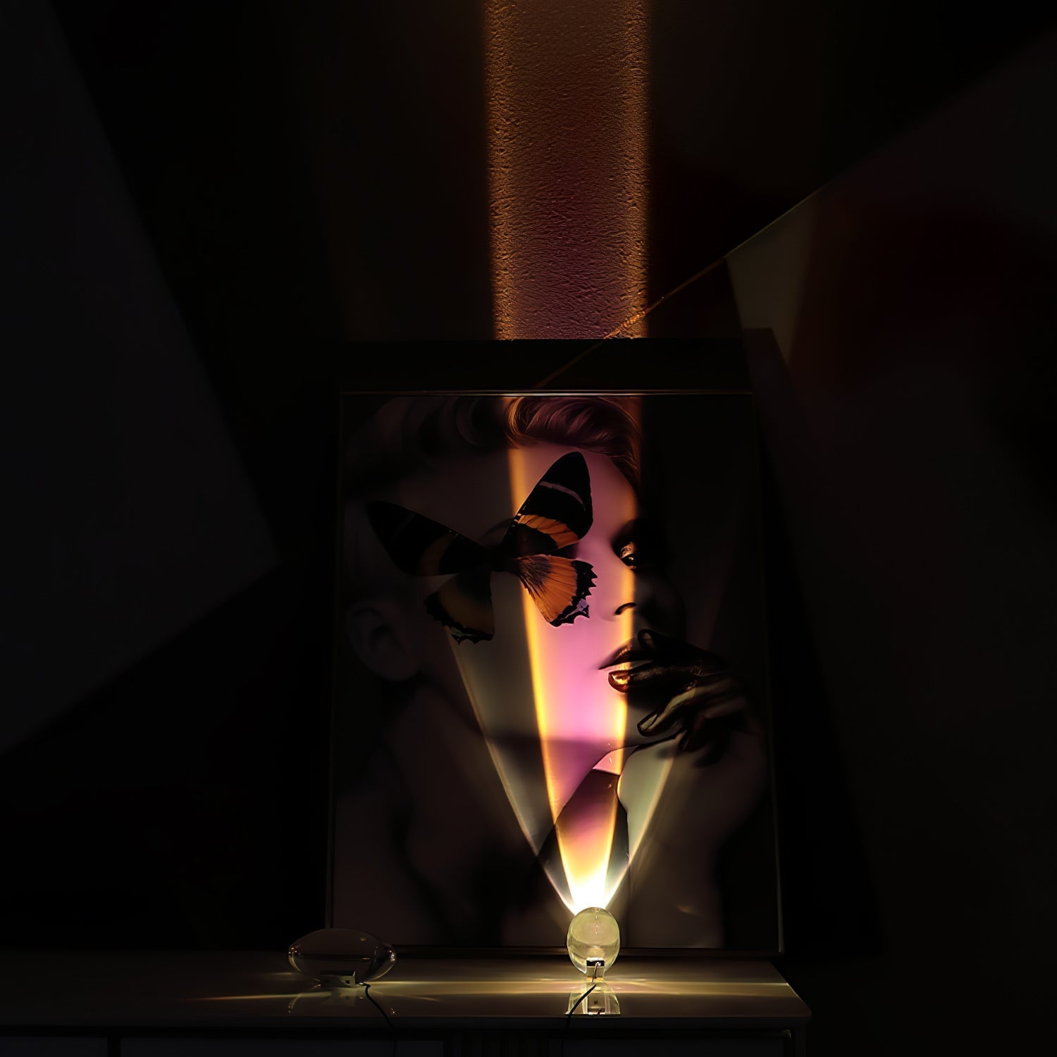 Lampada da tavolo Marsman – Vetro cristallo – Cromo – Compatto – Design ipnotico per eleganza e atmosfera