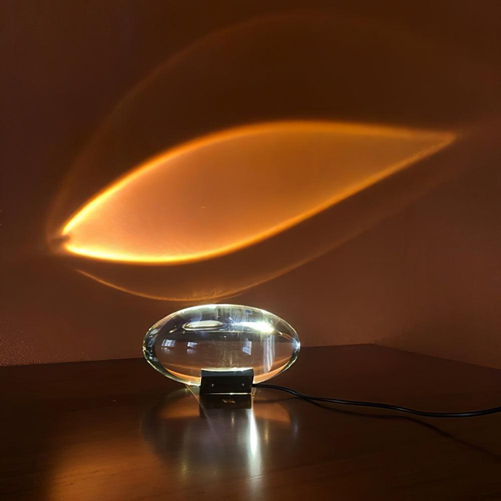 Lampada da tavolo Marsman – Vetro cristallo – Cromo – Compatto – Design ipnotico per eleganza e atmosfera