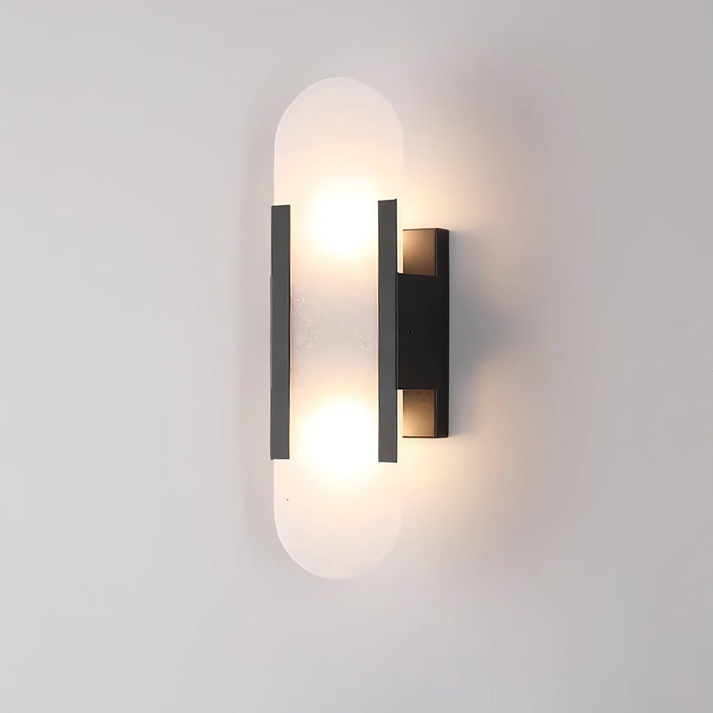 Lampada da Parete Melange – Alabastro & Metallo – Calda – 2 Altezze – Design Moderno per Interni Eleganti