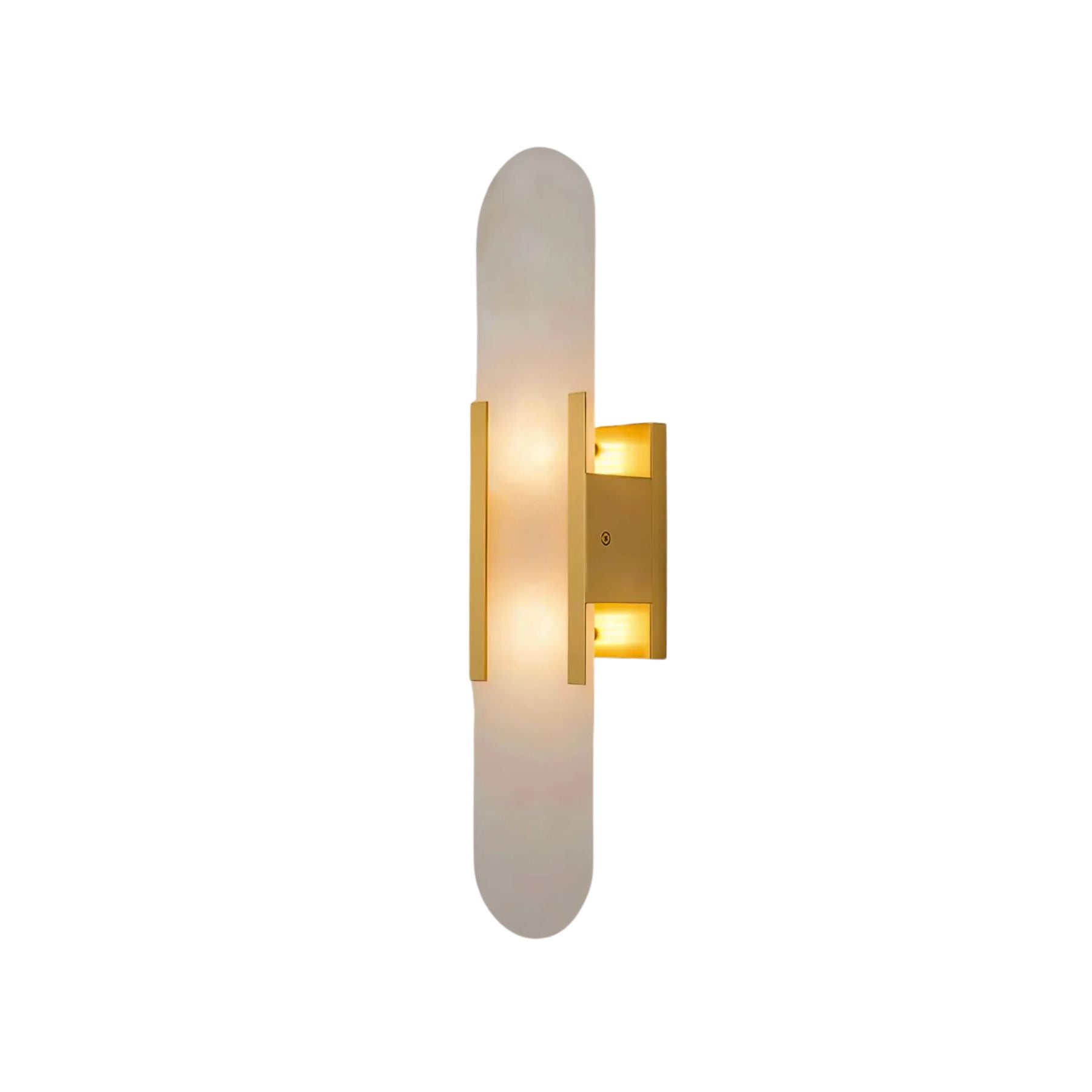 Lampada da Parete Melange – Alabastro & Metallo – Calda – 2 Altezze – Design Moderno per Interni Eleganti