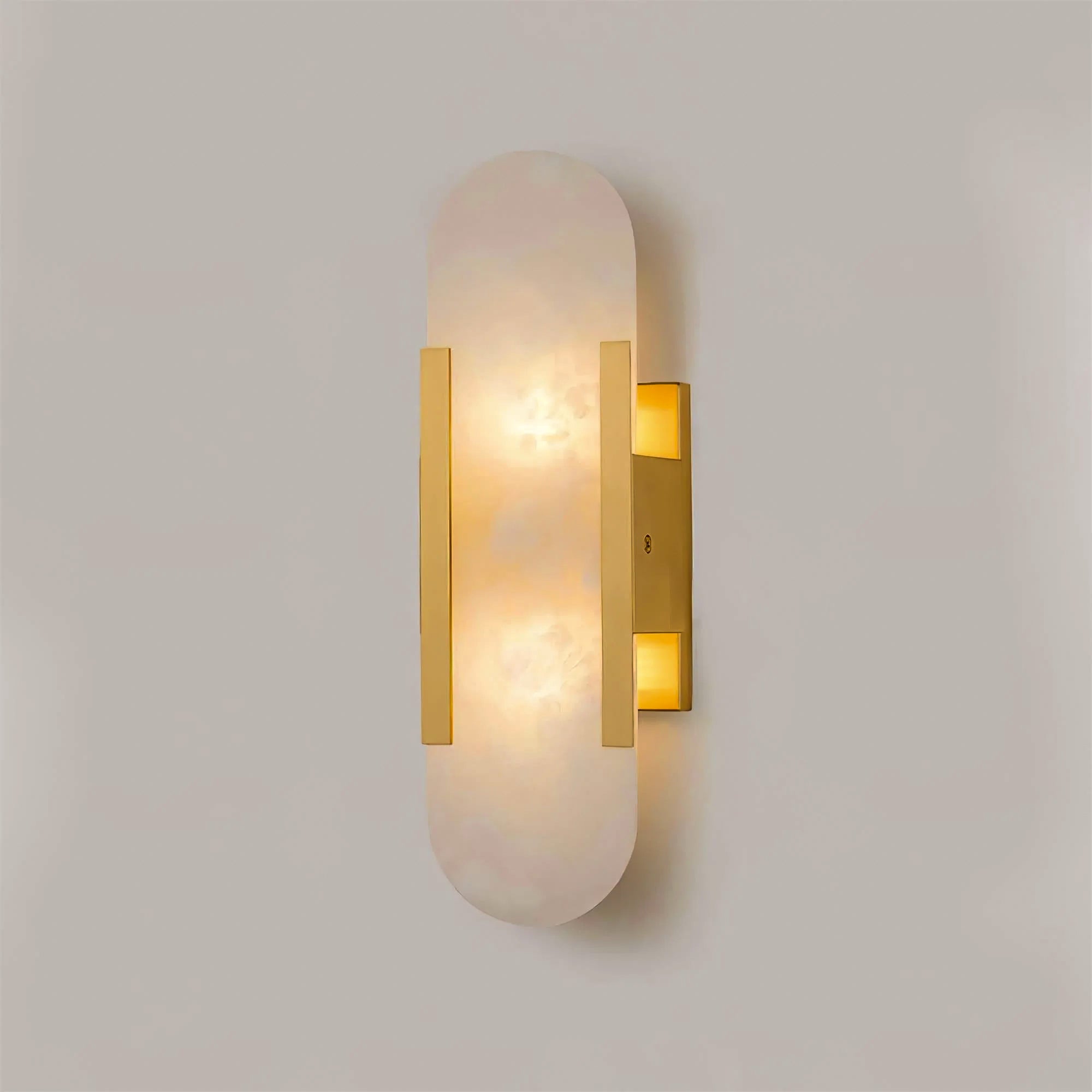 Lampada da Parete Melange – Alabastro & Metallo – Calda – 2 Altezze – Design Moderno per Interni Eleganti