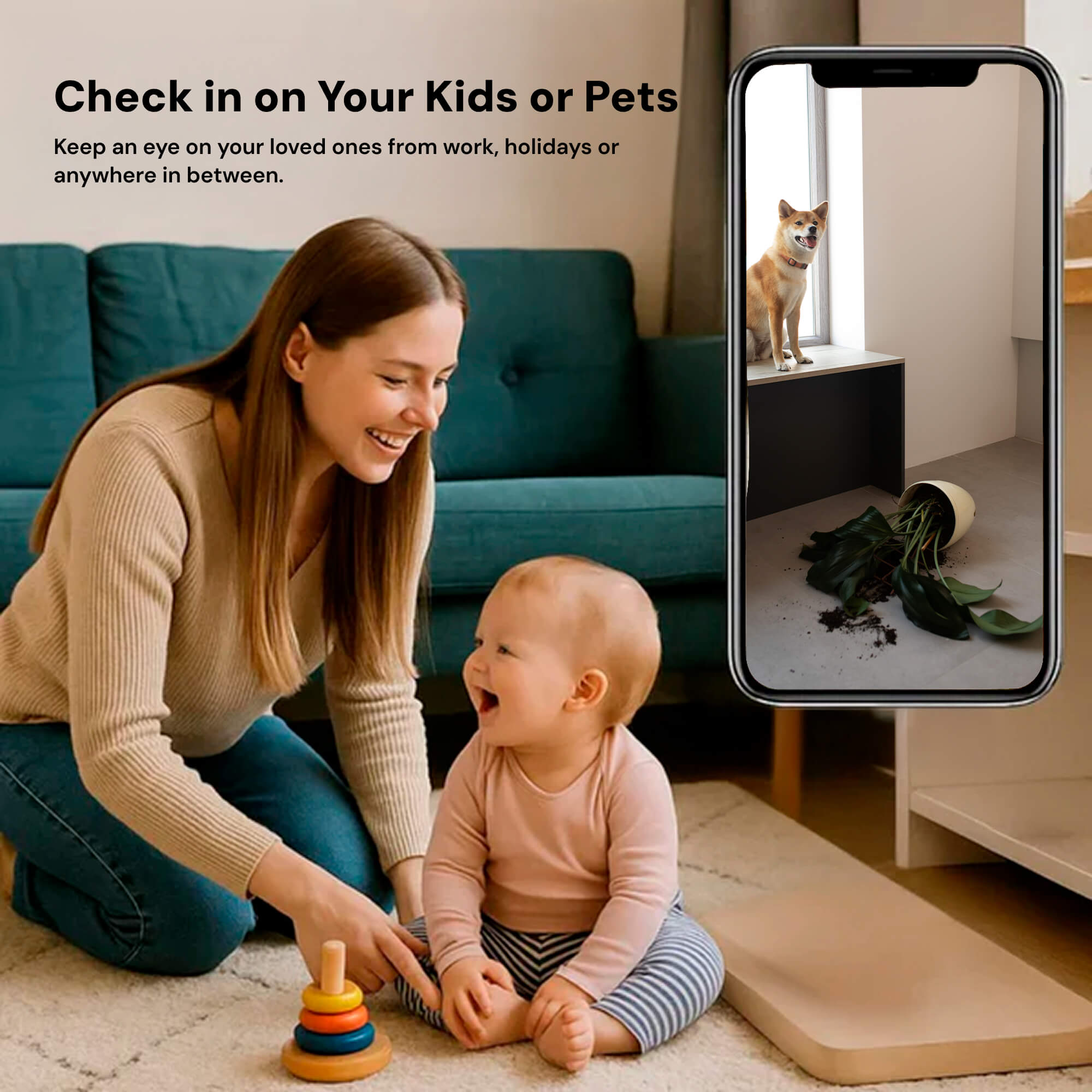NovaGuard Telecamera Nanny per Monitoraggio Nascosto della Casa con Audio Wireless e 1080P
