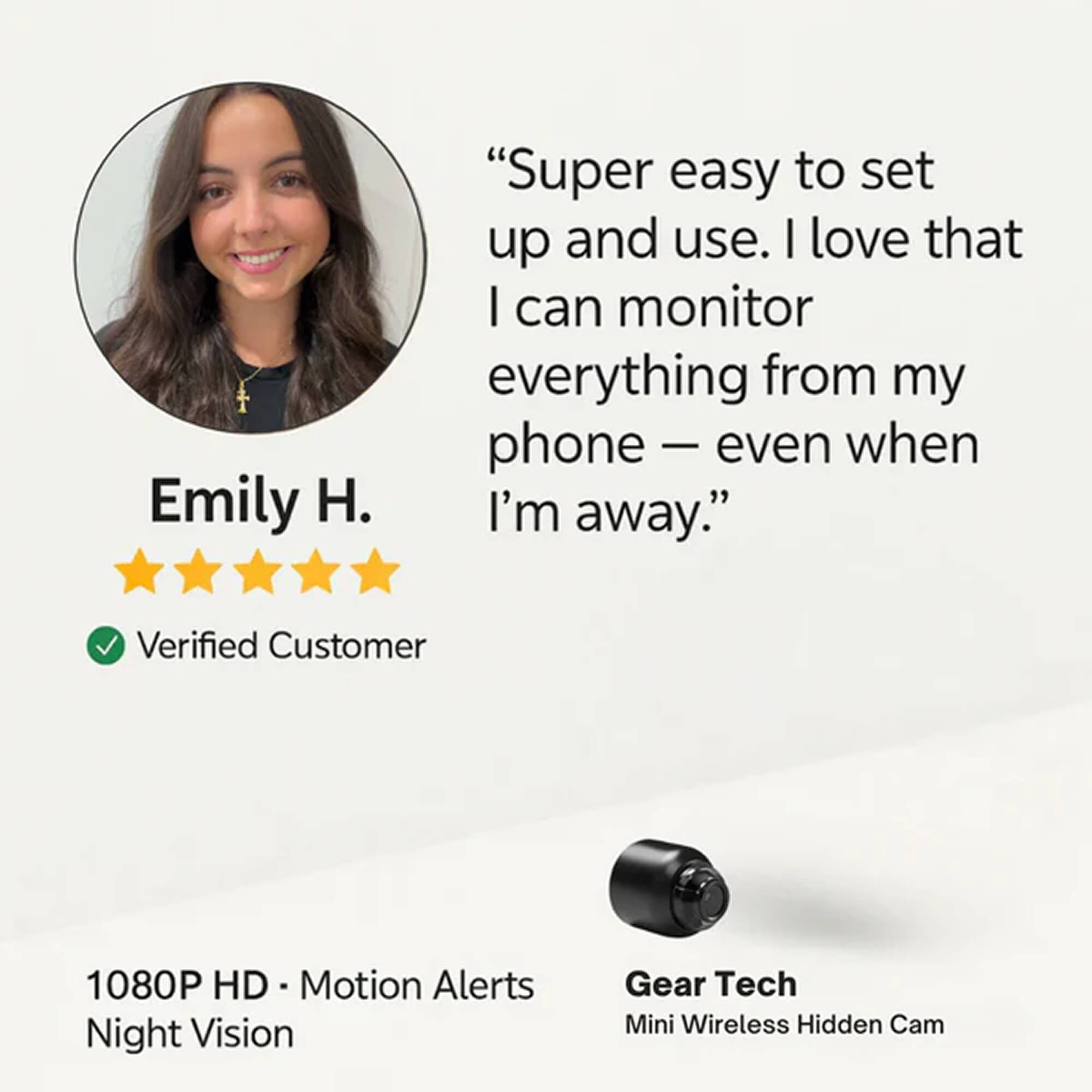Telecamera Nanny Wireless NexaGuard con Audio per Uso Domestico