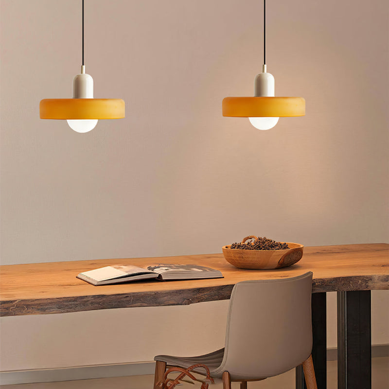 Liora Bauhaus Lampadario in Vetro con Regolazione dell'Altezza