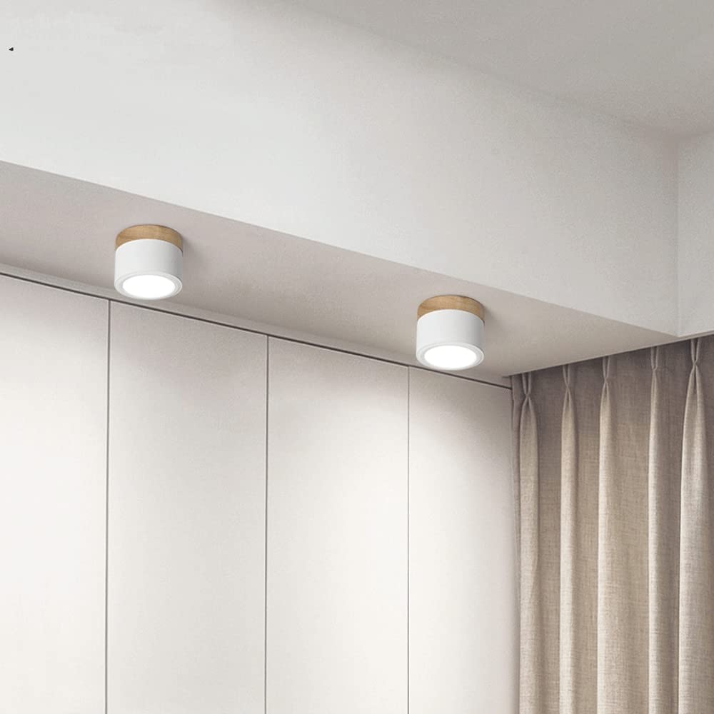 Lampada da soffitto moderna – Alluminio – Bianco – Ø 20 cm – Minimalista e a risparmio energetico