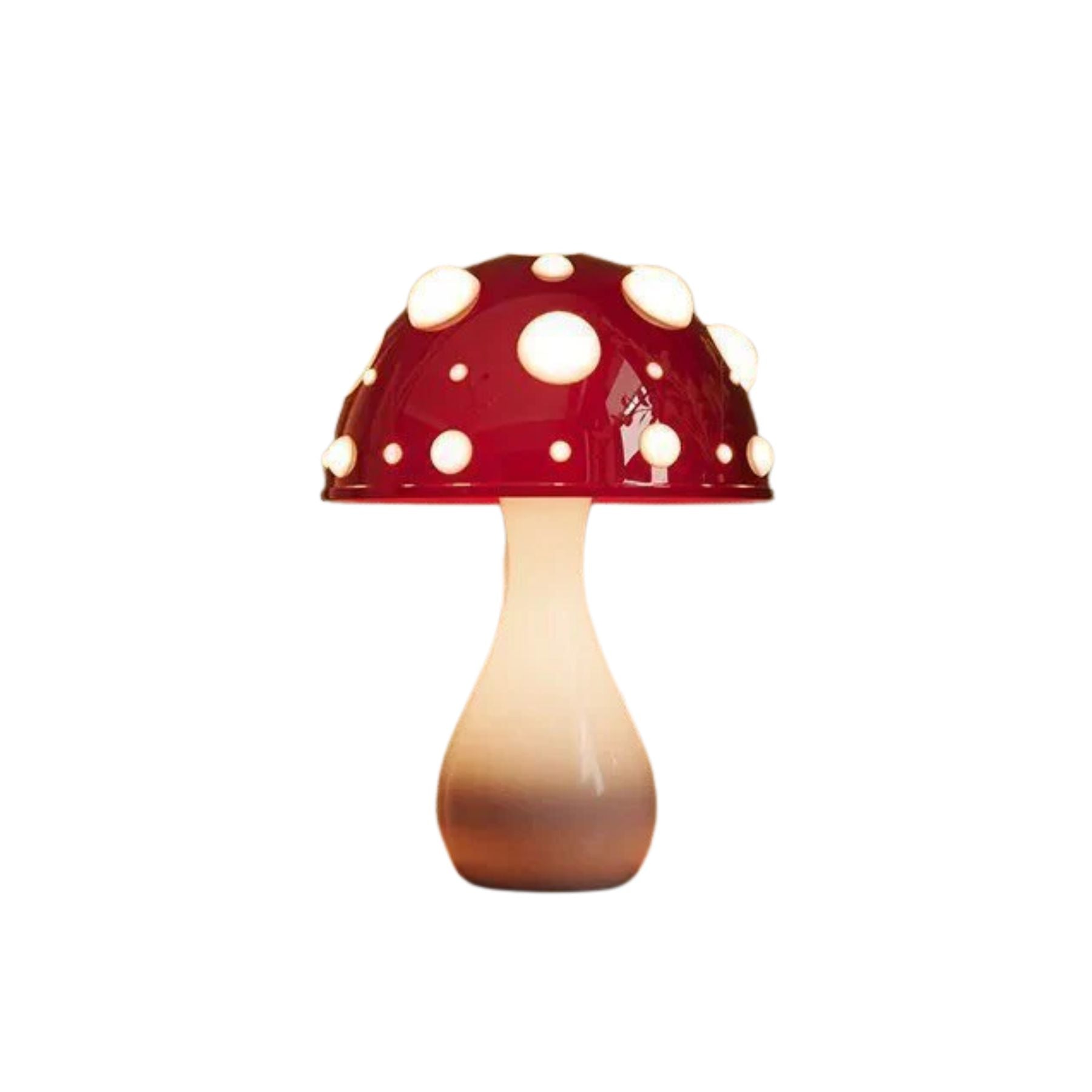 Mooshi Lampada da Tavolo – Vetro Acrilico – Bianco Caldo – Ø20 cm – Dimmerabile, Lampada da Tavolo Senza Fili a Design di Fungo