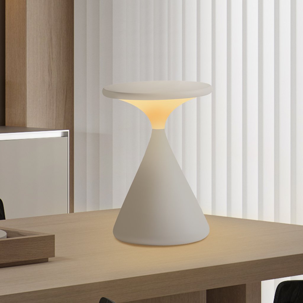 Lampada da tavolo Movy – Alluminio – Nero – Compatta – Design moderno a clessidra