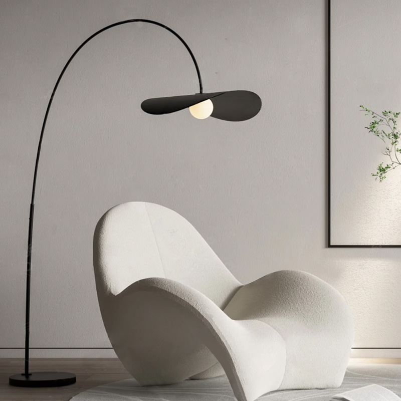 Mozero Lampada da Terra – Ferro & Acrilico – Calda – 180–200 cm – Design Wabi Sabi per un'Illuminazione Elegante nel Soggiorno