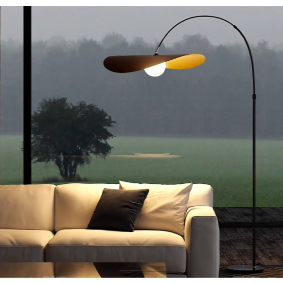 Mozero Lampada da Terra – Ferro & Acrilico – Calda – 180–200 cm – Design Wabi Sabi per un'Illuminazione Elegante nel Soggiorno