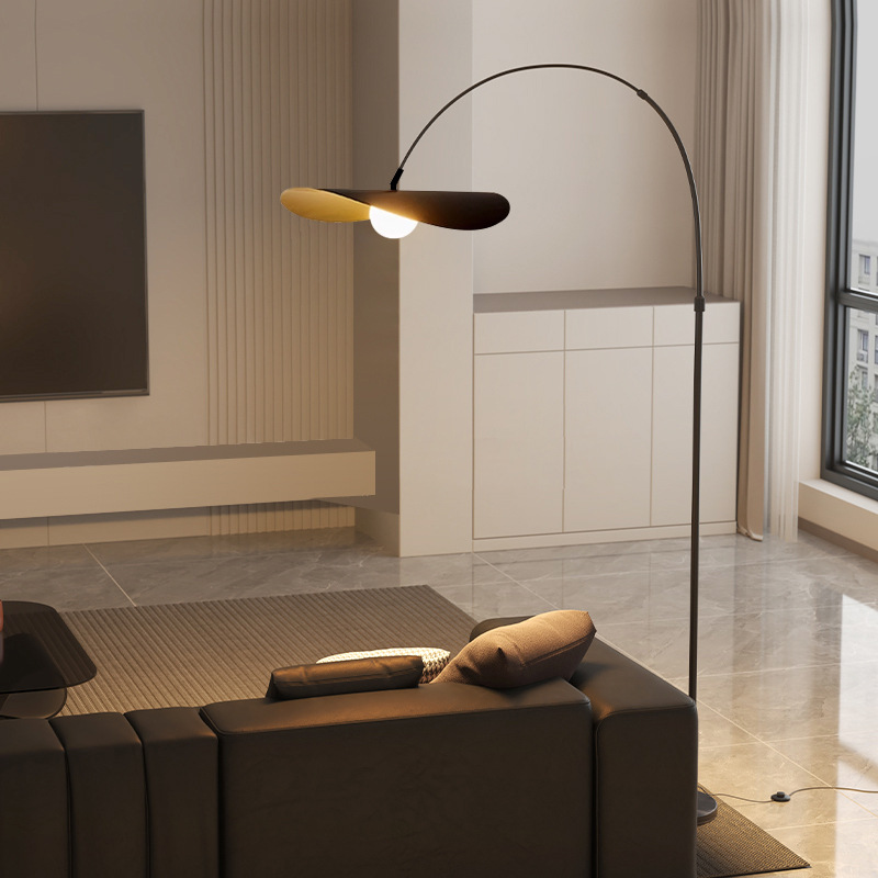 Mozero Lampada da Terra – Ferro & Acrilico – Calda – 180–200 cm – Design Wabi Sabi per un'Illuminazione Elegante nel Soggiorno