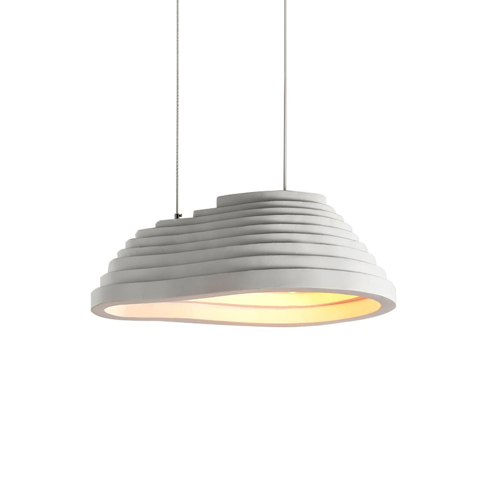 Lampada a sospensione Multi Reisfeld – Resina & Metallo – Bianco – Ø 30×30 cm – Acusticamente ottimizzata