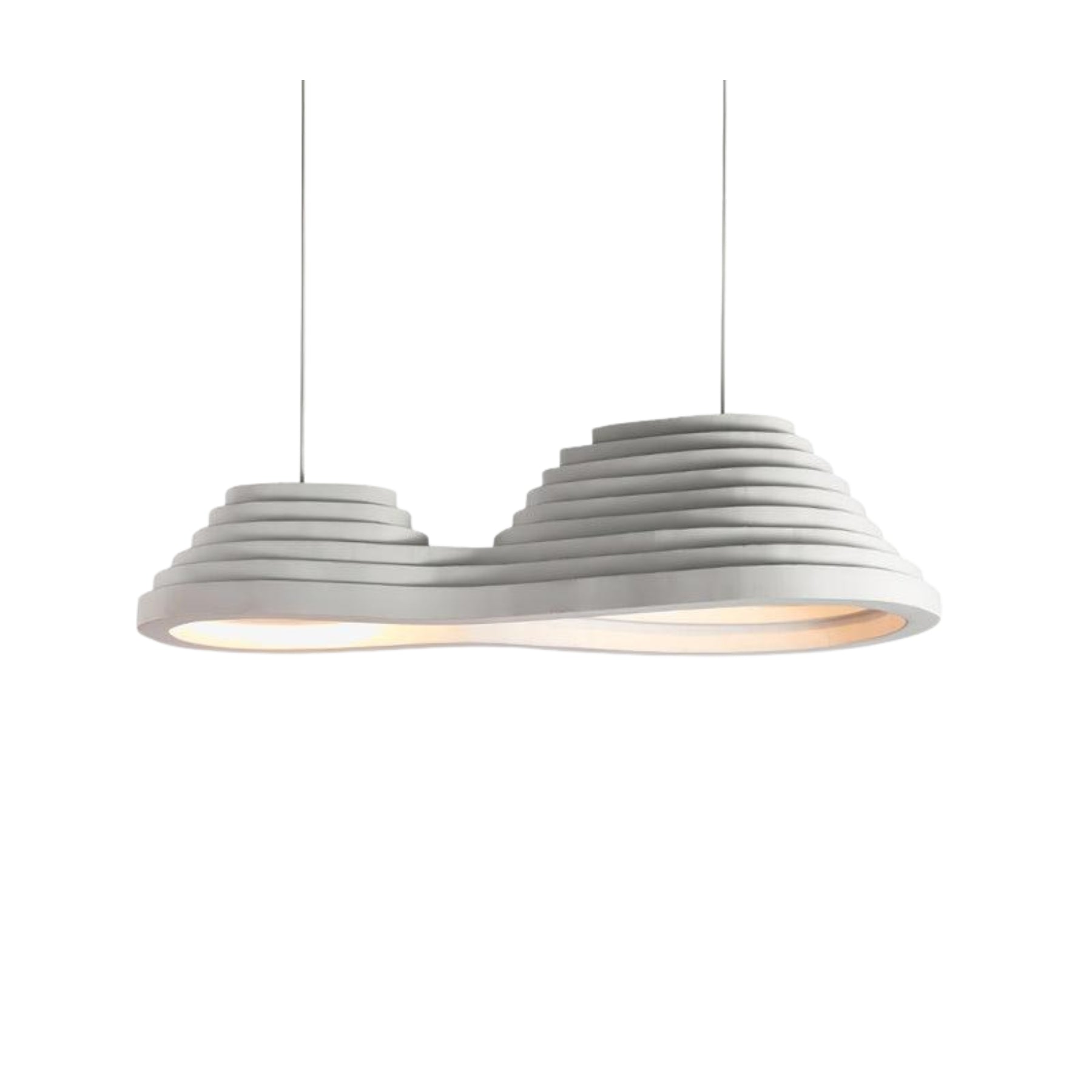 Lampada a sospensione Multi Reisfeld – Resina & Metallo – Bianco – Ø 30×30 cm – Acusticamente ottimizzata