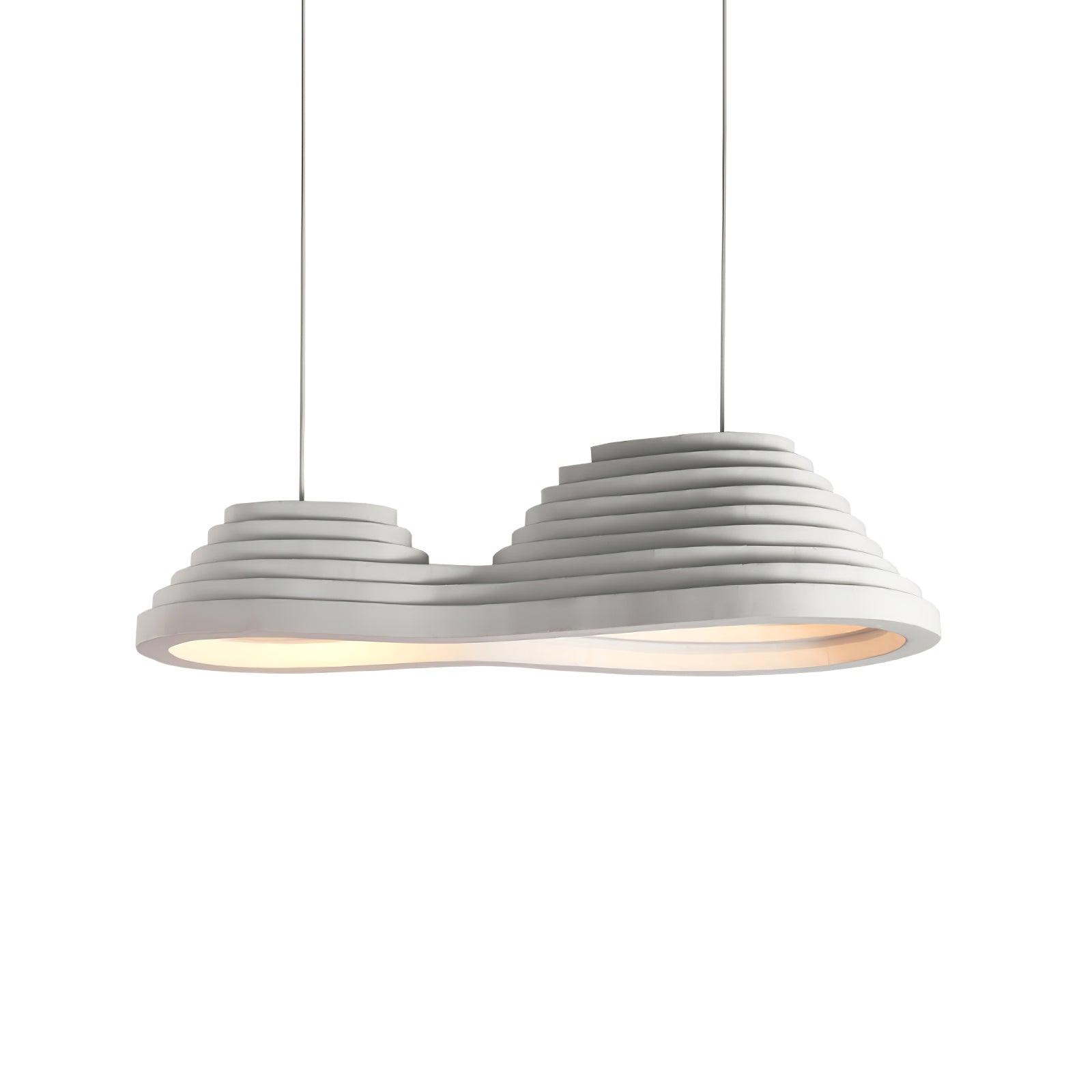 Lampada a sospensione Multi Reisfeld – Resina & Metallo – Bianco – Ø 30×30 cm – Acusticamente ottimizzata