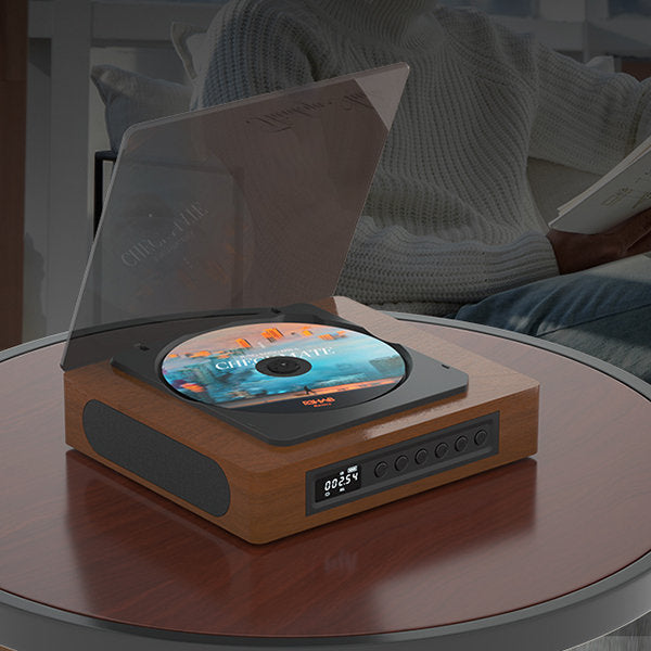 NovaRetro Lettore CD Vintage Bluetooth con Porta USB e C