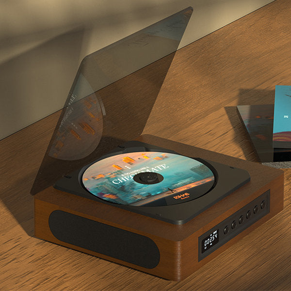 NovaRetro Lettore CD Vintage Bluetooth con Porta USB e C