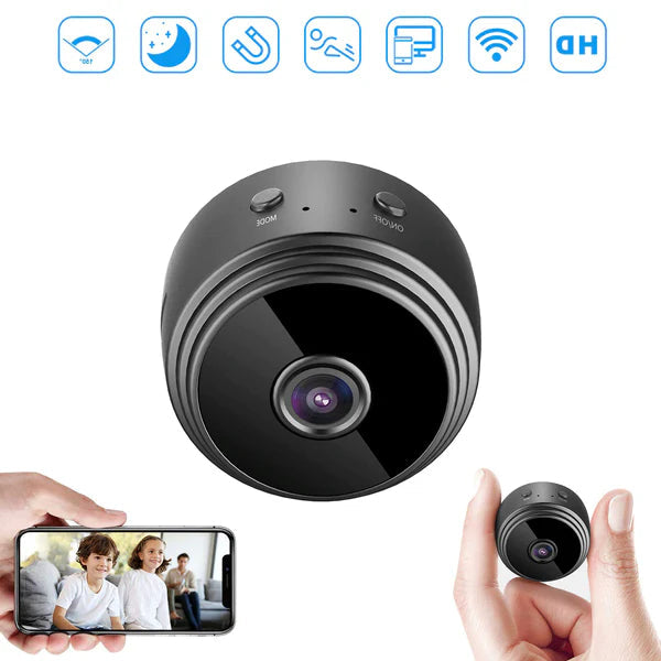 NovaGuard 1080P Mini Telecamera Wireless per Monitoraggio Silenzioso del Bambino e Sicurezza Domestica