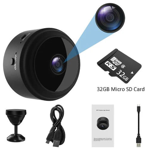 NovaGuard 1080P Mini Telecamera Wireless per Monitoraggio Silenzioso del Bambino e Sicurezza Domestica