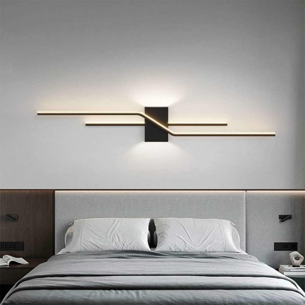Lampada da parete Norezza – Ferro & Acrilico – Bianco – 30×10 cm – Lampada da parete LED minimalista per interni